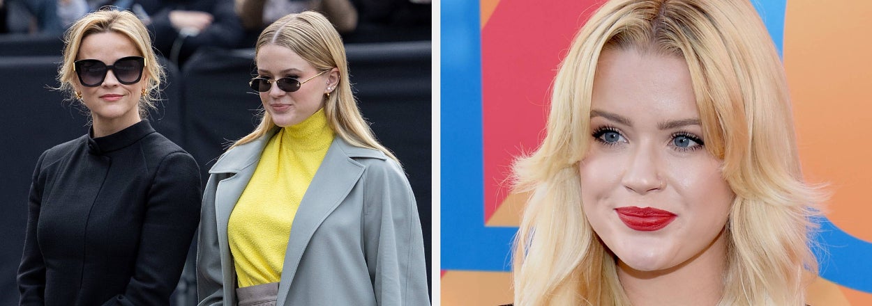 Reese Witherspoon and Ava Phillippe pose for photos vs a closeup of Ava Phillippe