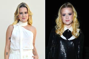 Ava Phillippe poses with a hand in her pocket vs Ava Phillippe poses for a photo