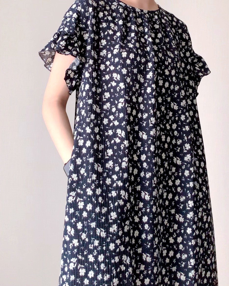 GU(ジーユー)のオススメファッション「ラウンジワンピース(半袖)(フラワー)+E」