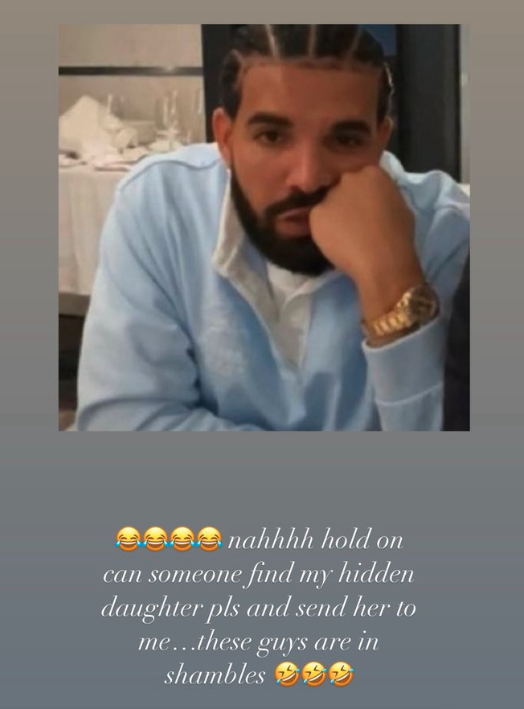 Screenshot from Drake&#x27;s Instagram story