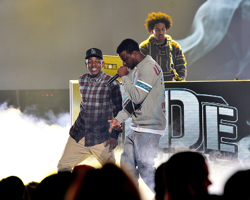 Kendrick Lamar and others onstage