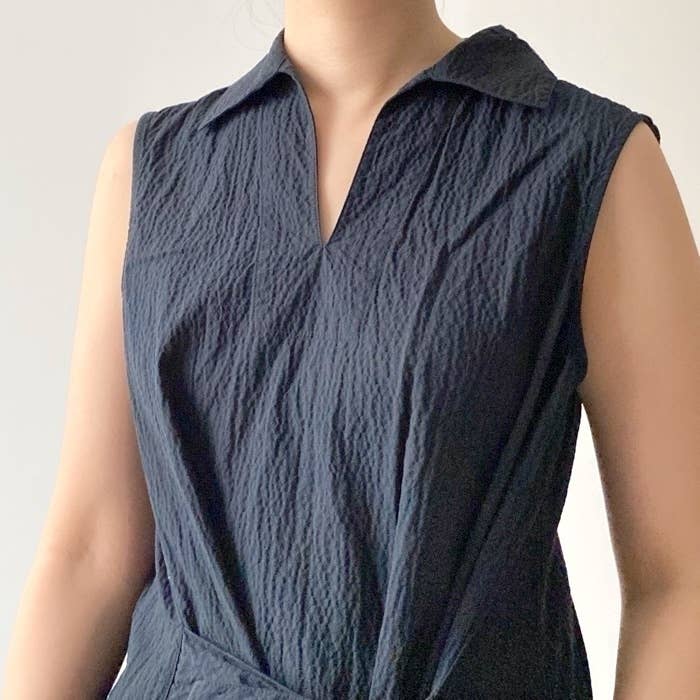 ユニクロのオススメのワンピース「シアサッカーワンピース（ノースリーブ）」