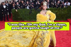 Rihanna felt like a "clown" in her omelet dress