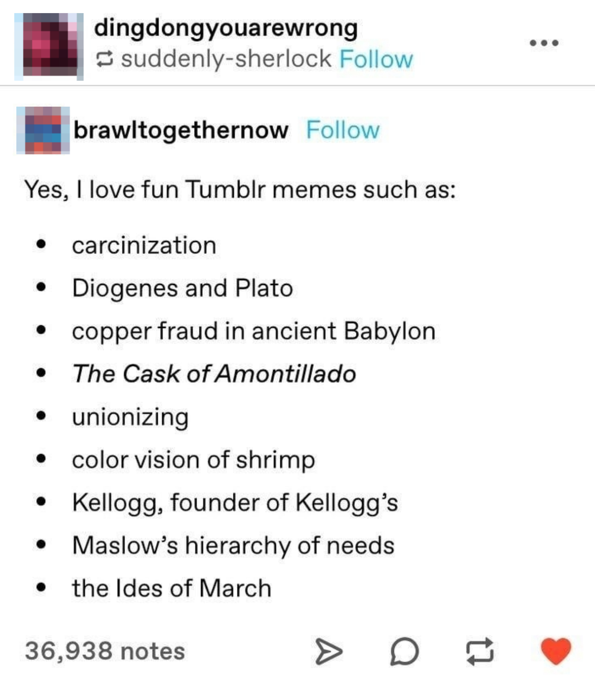 Meme with a list of humorous and incorrect historical terms