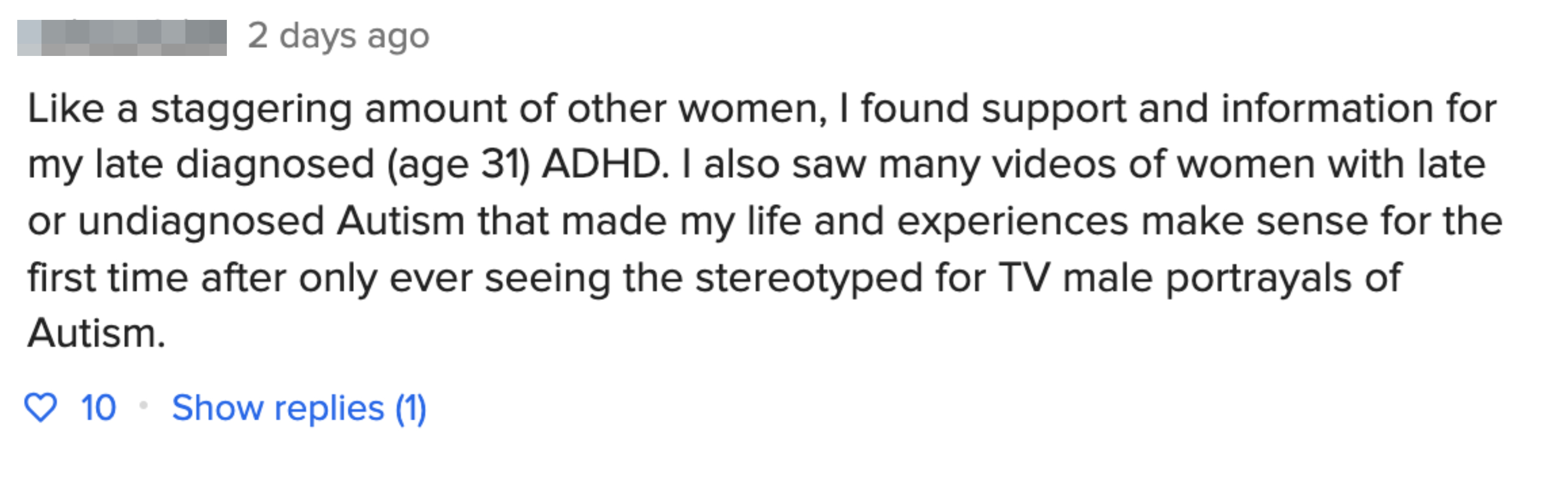 Woman shares finding support for her late diagnosed ADHD and relating to videos of women with Autism