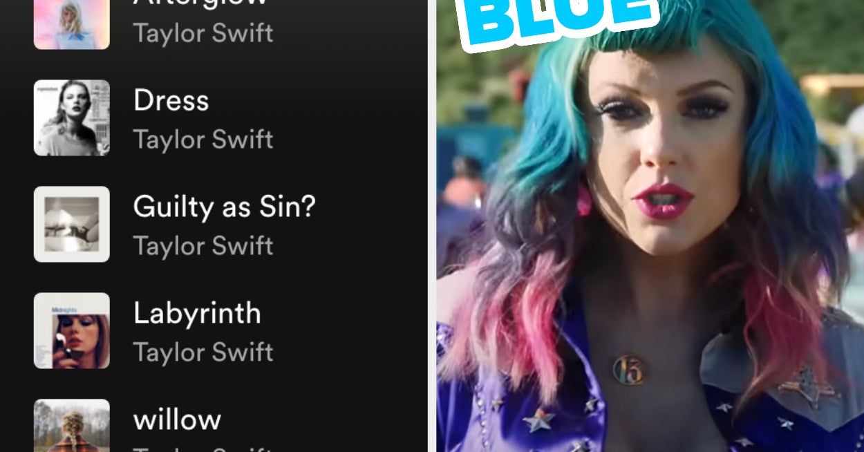 Taylor Swift Songs Color To Dye Hair Quiz