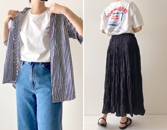 GUのおすすめファッションアイテム「グラフィックT(5分袖) TOM and JERRY 1」