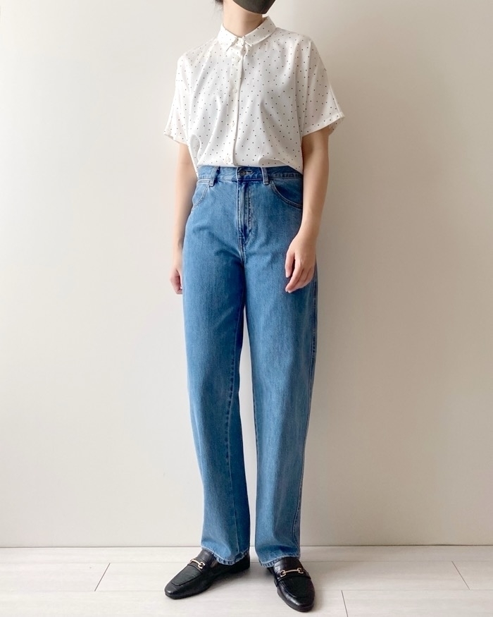 ユニクロのおすすめファッションアイテム「レーヨンプリントブラウス（半袖）」