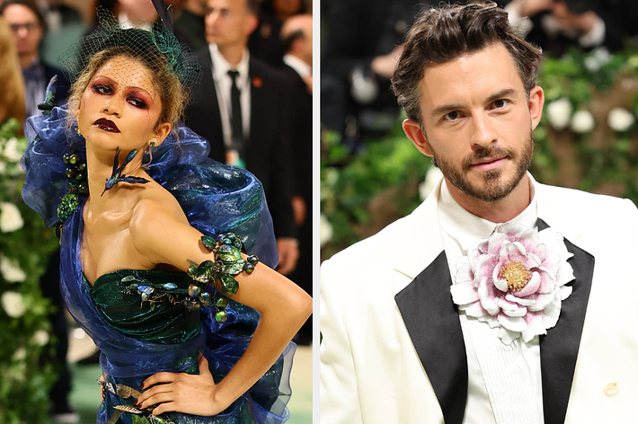 Zendaya and Jonathan Bailey at the 2024 Met Gala