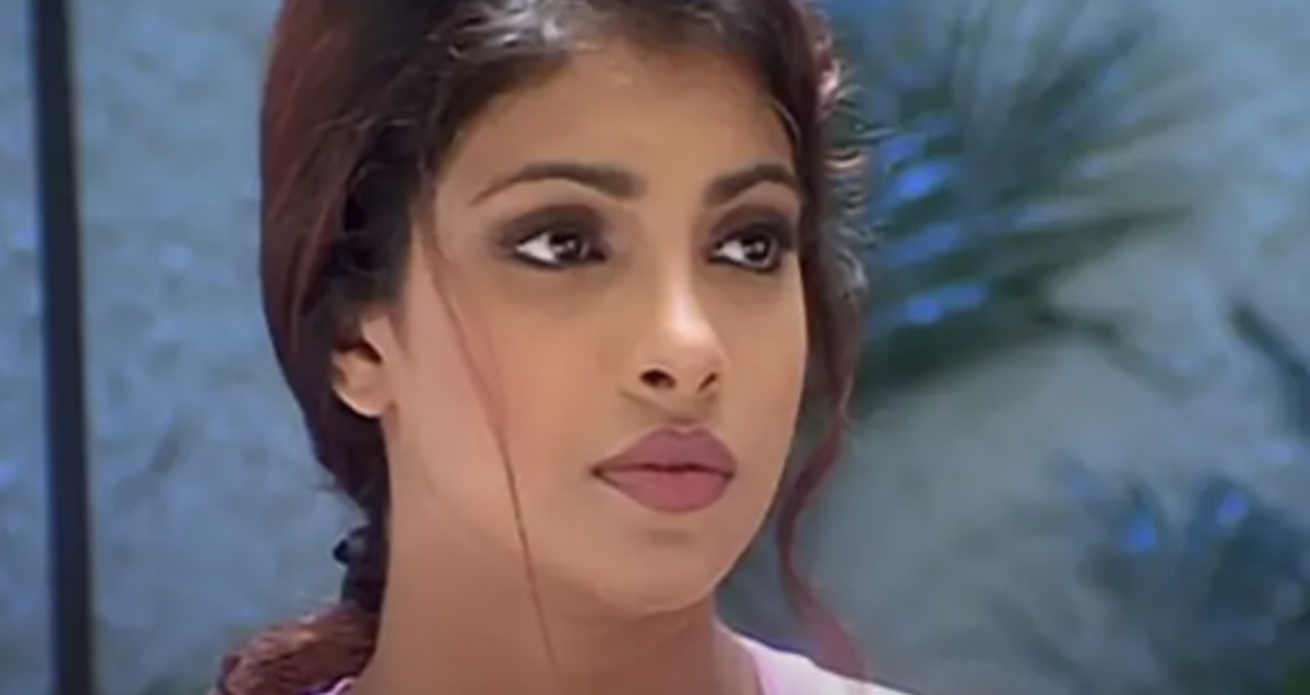 Close-up of Priyanka Chopra in a scene, expressing concern