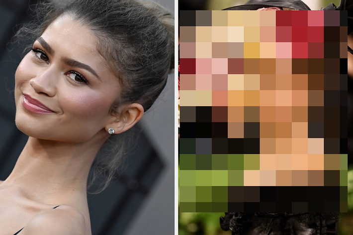 ゼンデイヤがイベントに出席し、ヘアスタイルはアップスタイルです。