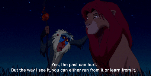 Rafiki talking to Simba in 'The Lion King'