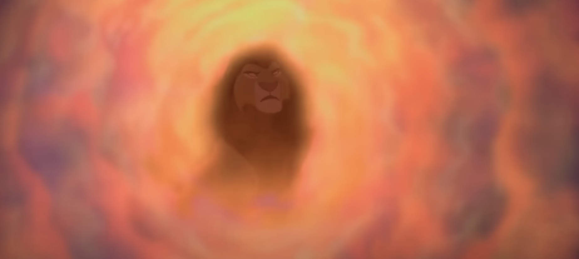 Mufasa&#x27;s face appears in a swirling cloud formation