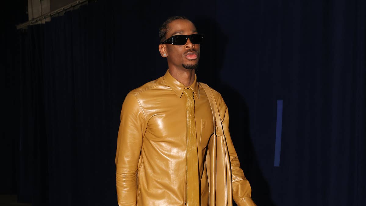 Fans Poke Fun at Shai Gilgeous-Alexander's All-Gold Leather Outfit, Compare Him to Werther's Original