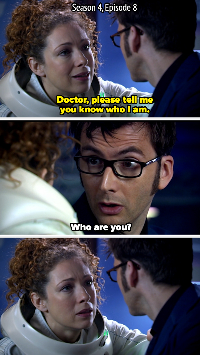 on Season 4, Episode 8, the Tenth Doctor fails to recognize who River Song is