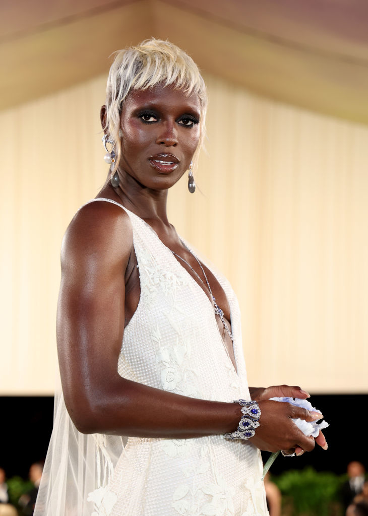 Closeup of Jodie Turner-Smith at the Met Gala