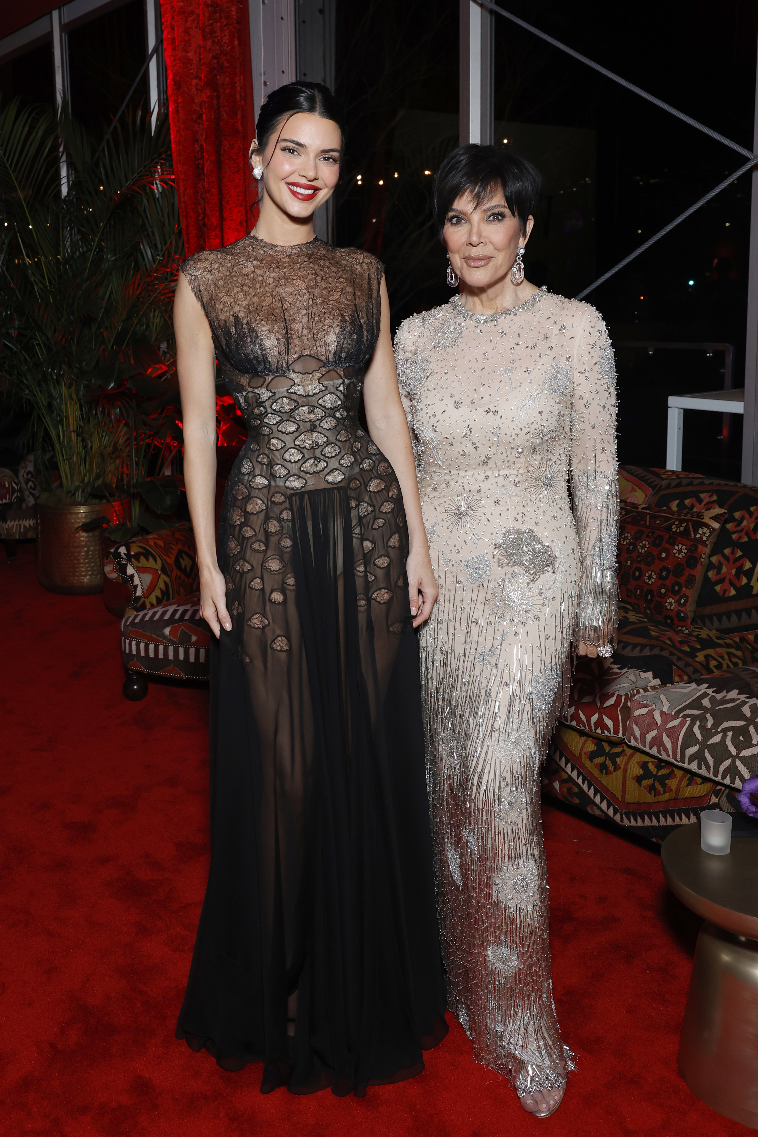 Kendall Jenner and Kris Jenner at a formal event