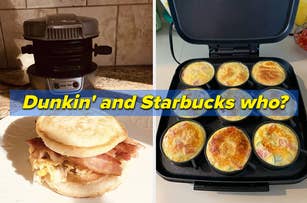 english muffin breakfast sandwich; egg bite maker