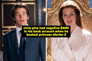 Chris Pine and Anne Hathaway in Princess Diaries 2