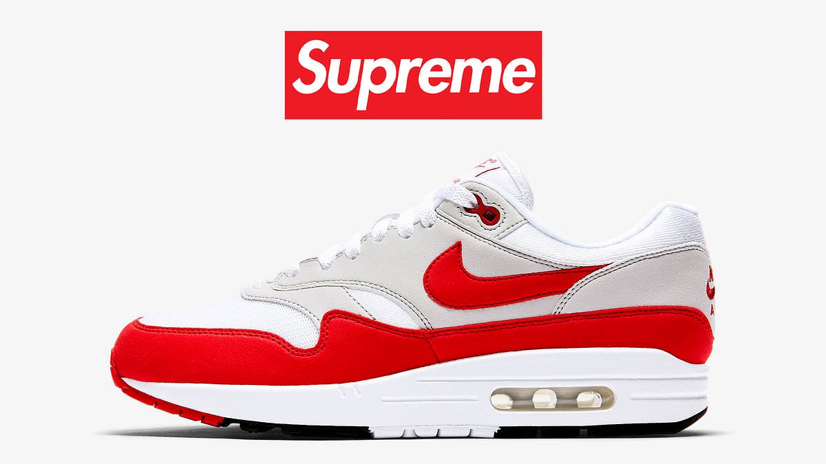 The collab will mark the first time Supreme has worked on the original Air Max.