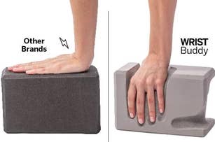 flat foam block and wrist buddy with contoured hand space