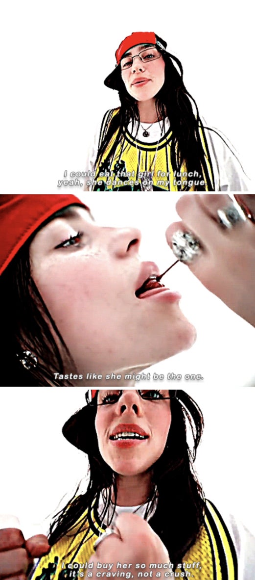 Billie Eilish successful  her "LUNCH" euphony  video