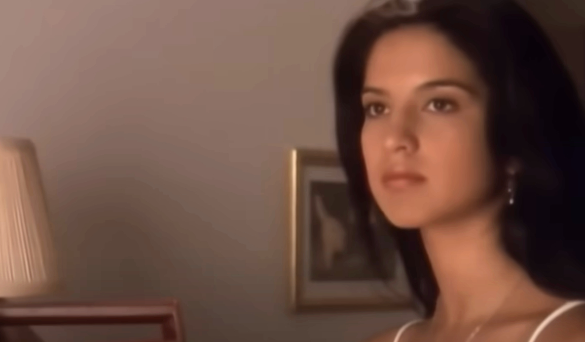 Selena looking pensive in a music video