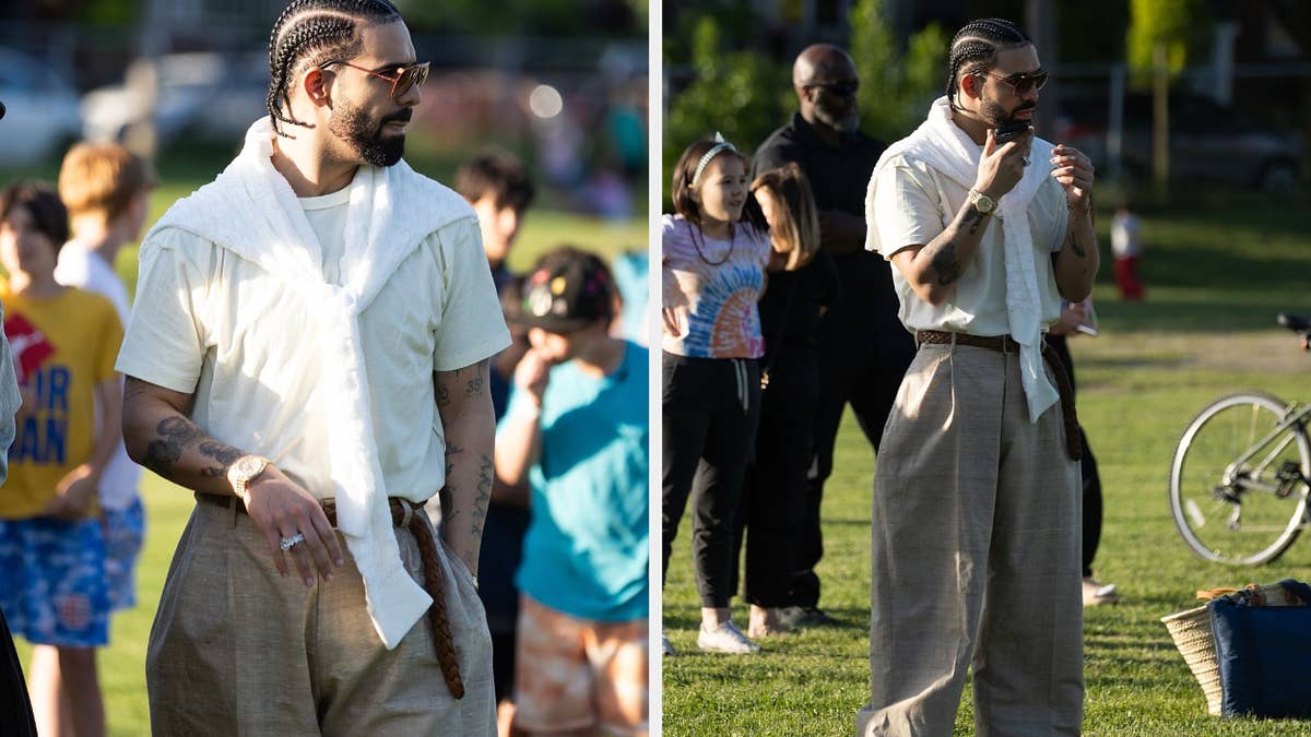 Drake's baggy trousers have been all over our timelines. We found out who made them.