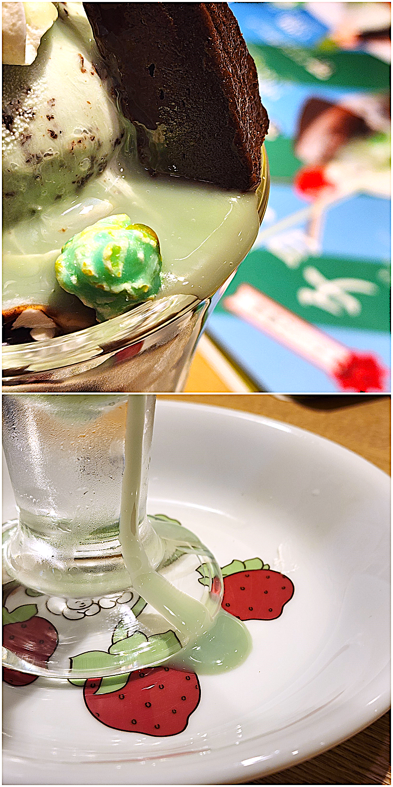 ココスのおすすめスイーツ「チョコミン党パフェ」