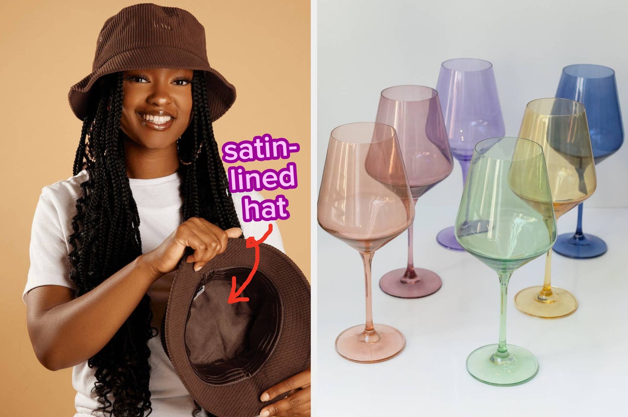 Three people model satin-lined hoodies. Text reads "satin-lined," with a clapping hand emoji pointing to a hood. The focus is on hoodie design for shopping purposes