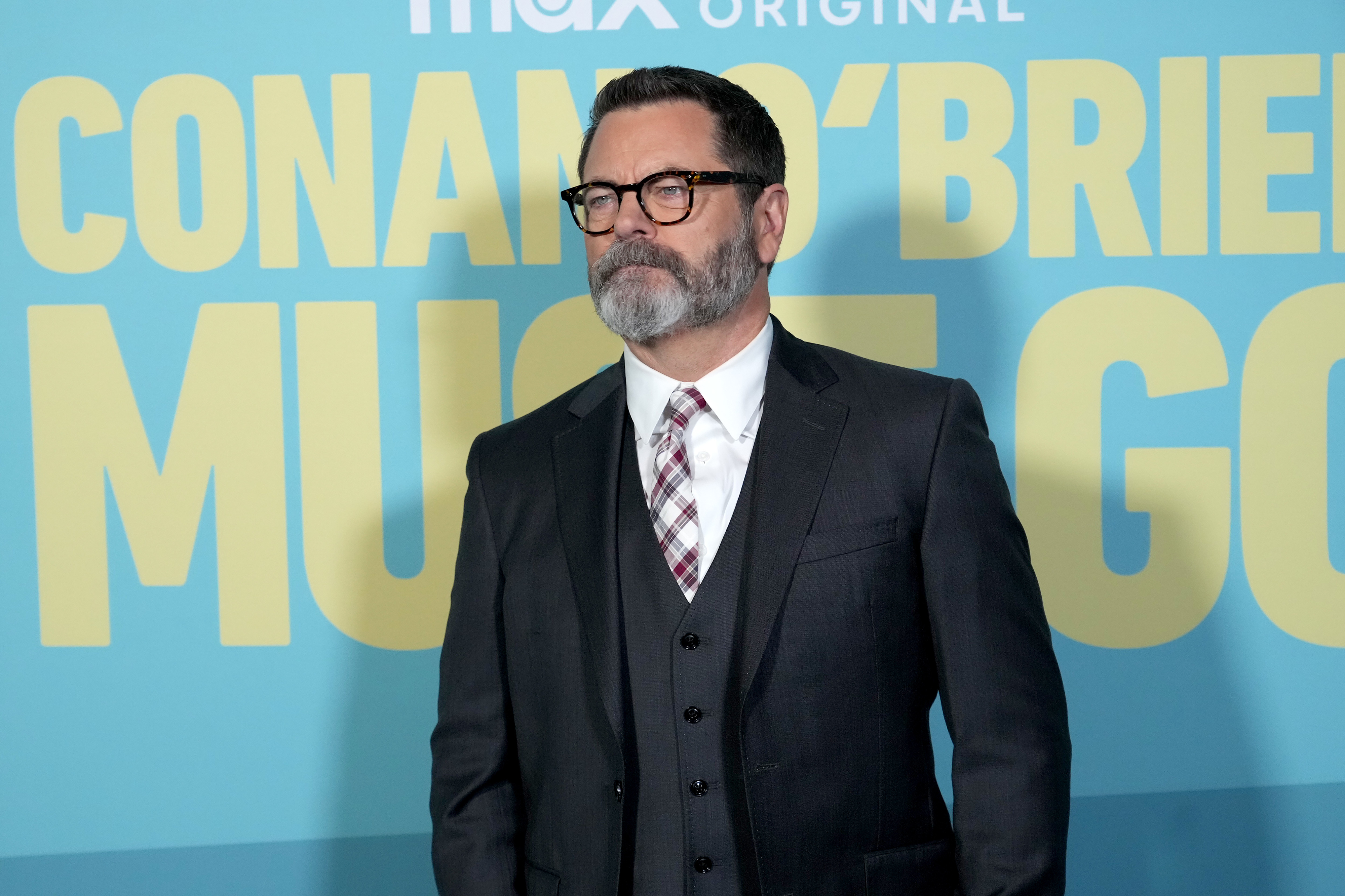 Nick Offerman at the premiere of "Conan O'Brien Must Go".