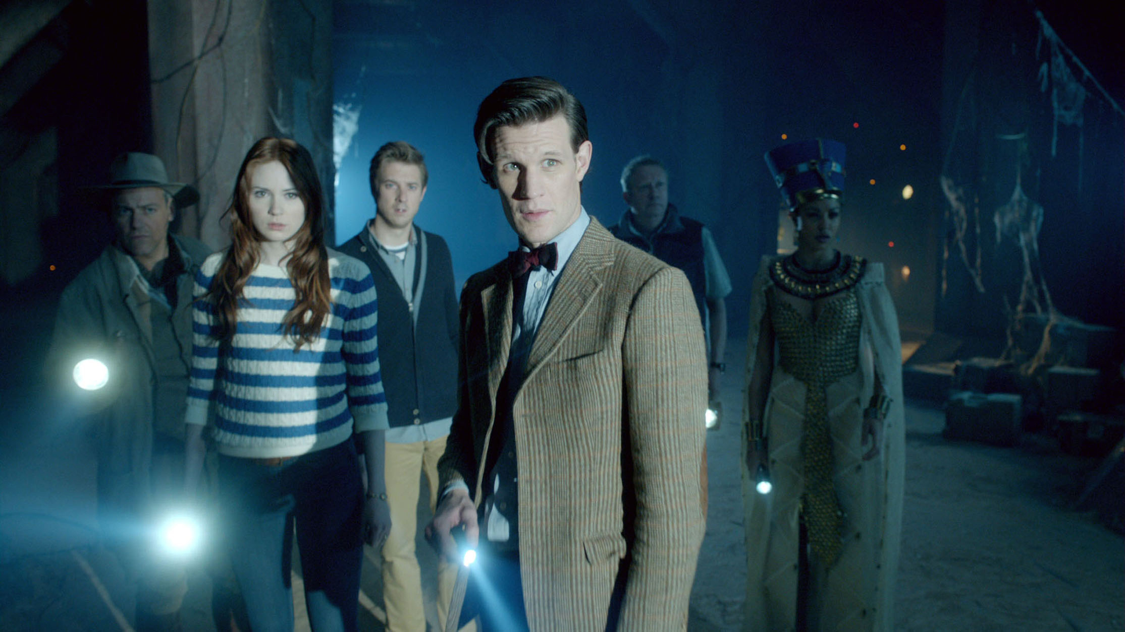 Matt Smith, Karen Gillan, and Arthur Darvill in &quot;Doctor Who&quot; (2012 episode)