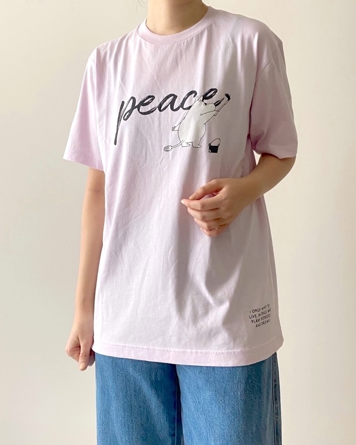 UNIQLO(ユニクロ)のおすすめTシャツ「クルーネックT」「ラッフルスリーブT」「PEACE FOR ALL グラフィックTシャツ(半袖・レギュラーフィット)ムーミン」
