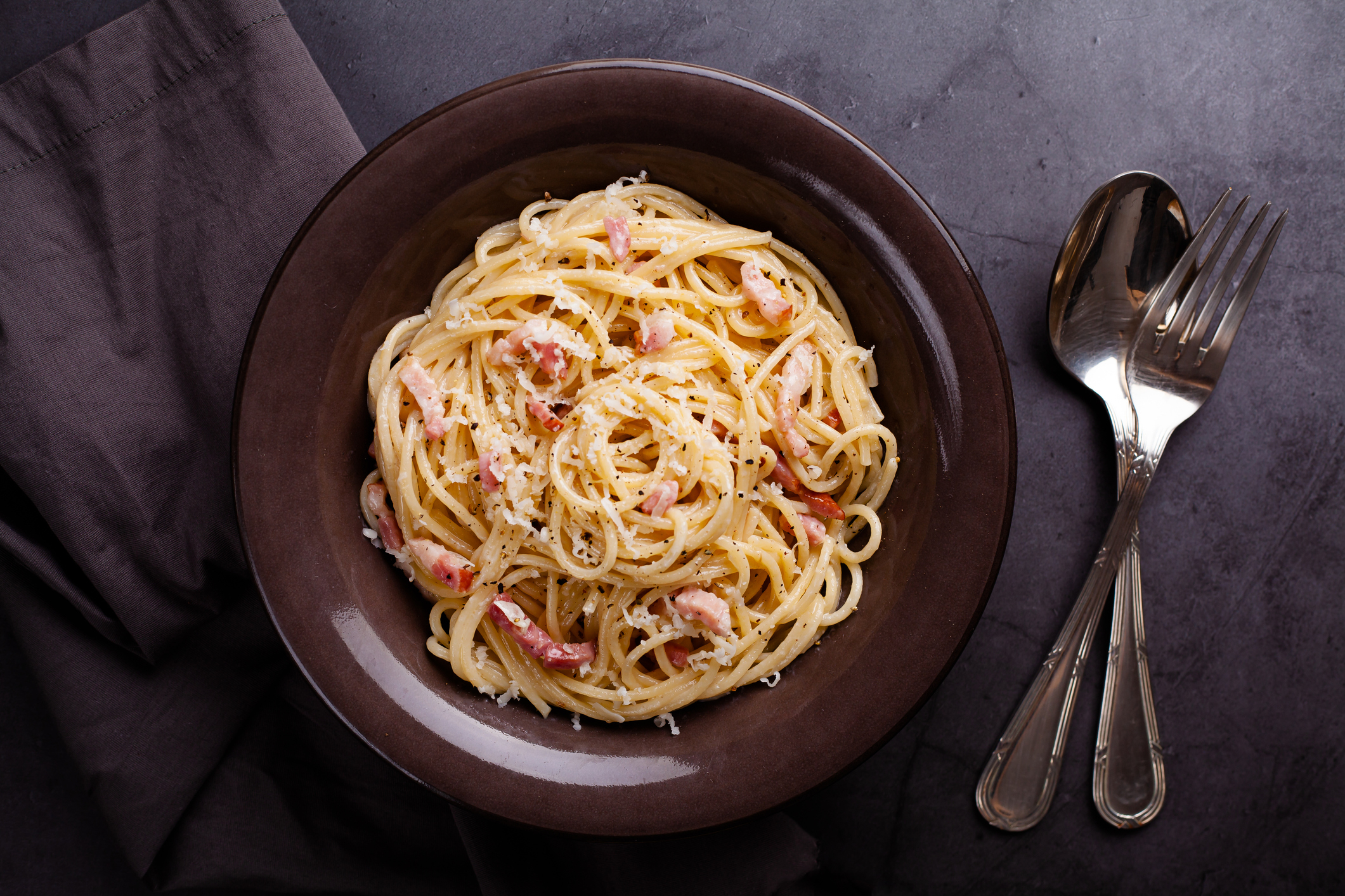 通常のカルボナーラのイメージ写真（Getty Images）