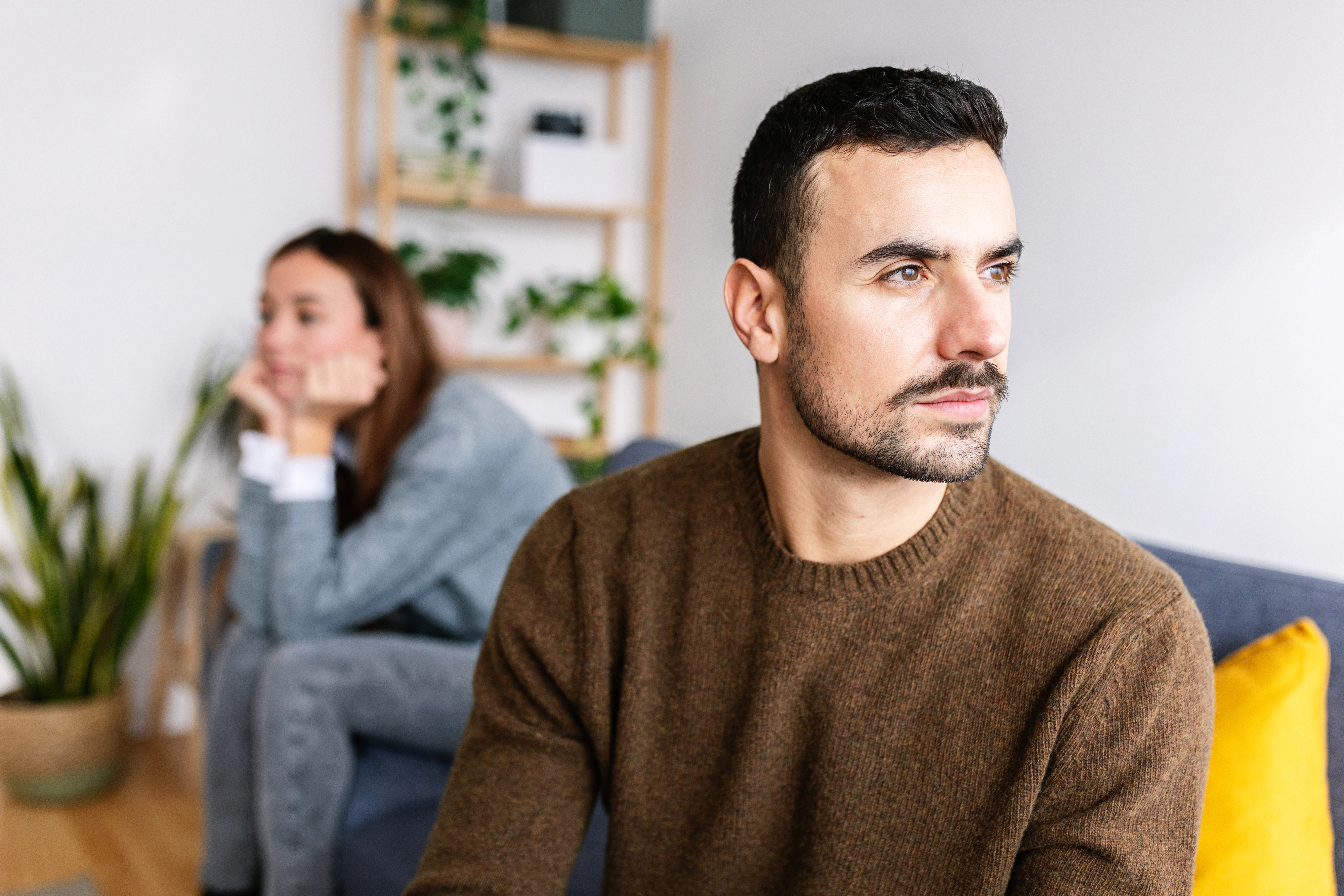 couple looking away from each other after an argument