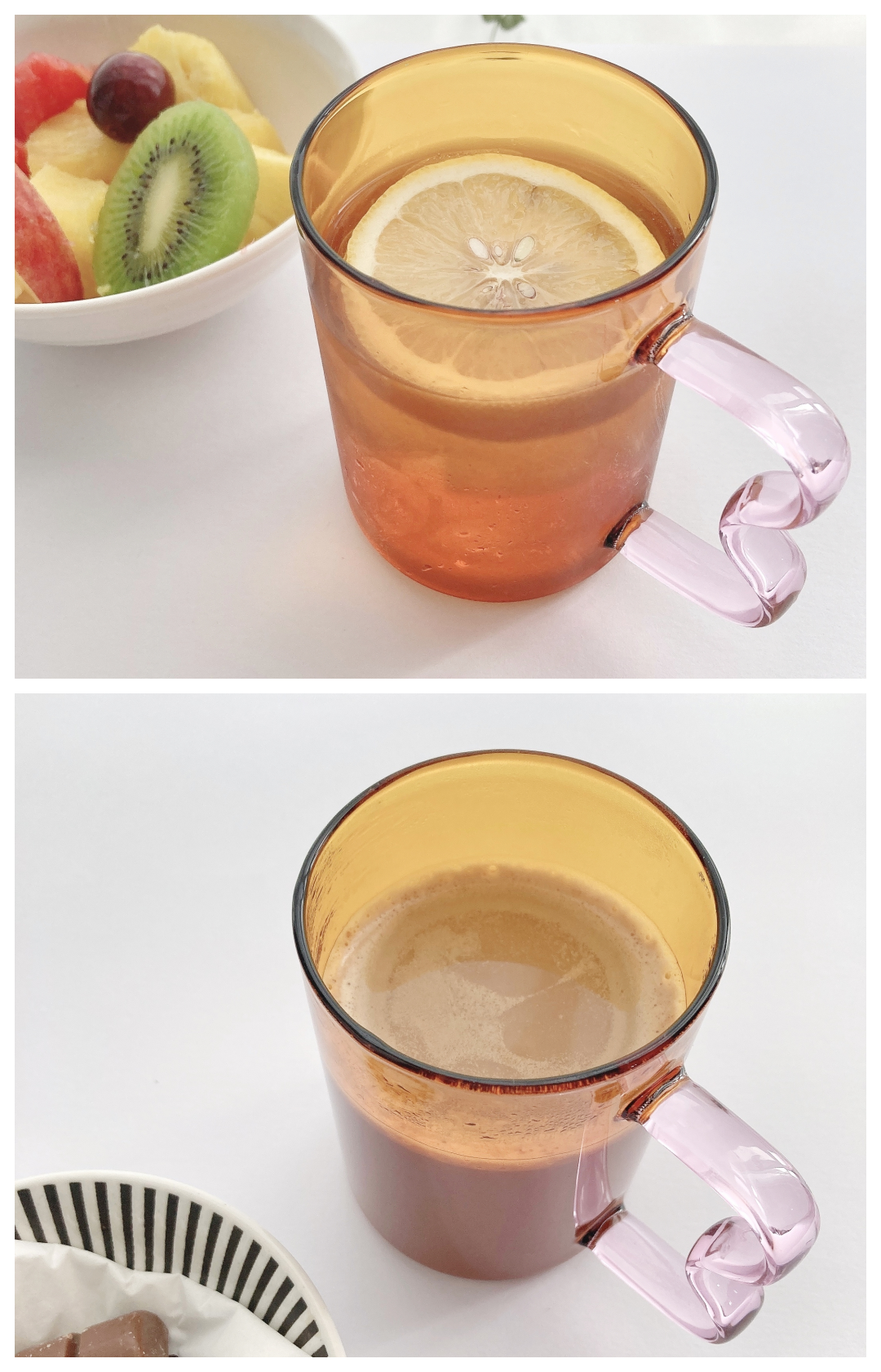 Francfranc（フランフラン）のおすすめ雑貨「バイカラー 耐熱グラスマグ アンバー」