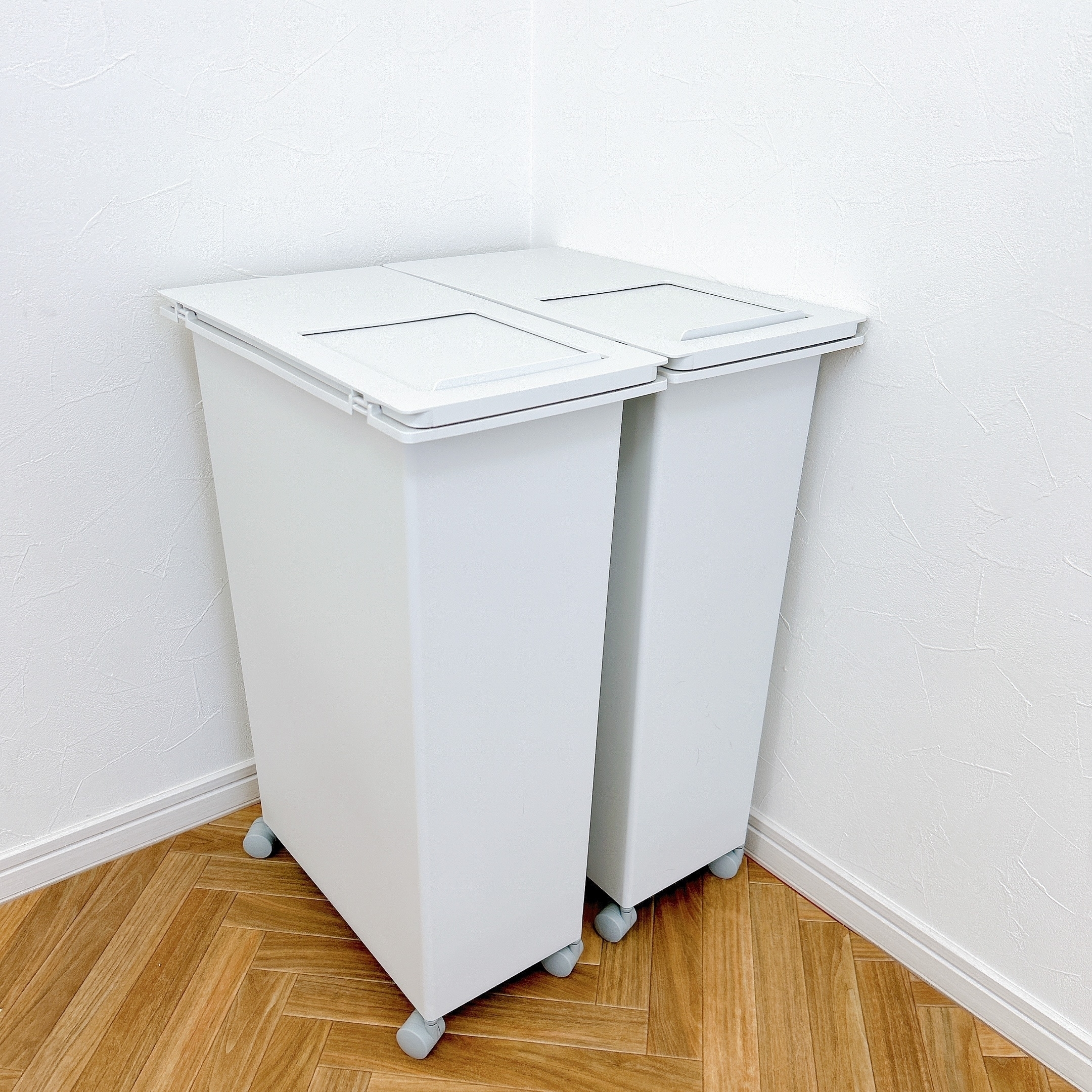 無印良品のおすすめ便利グッズ「ポリプロピレンフタが選べるダストボックス・大（30L袋用）」