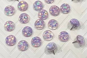 sparkly push pins
