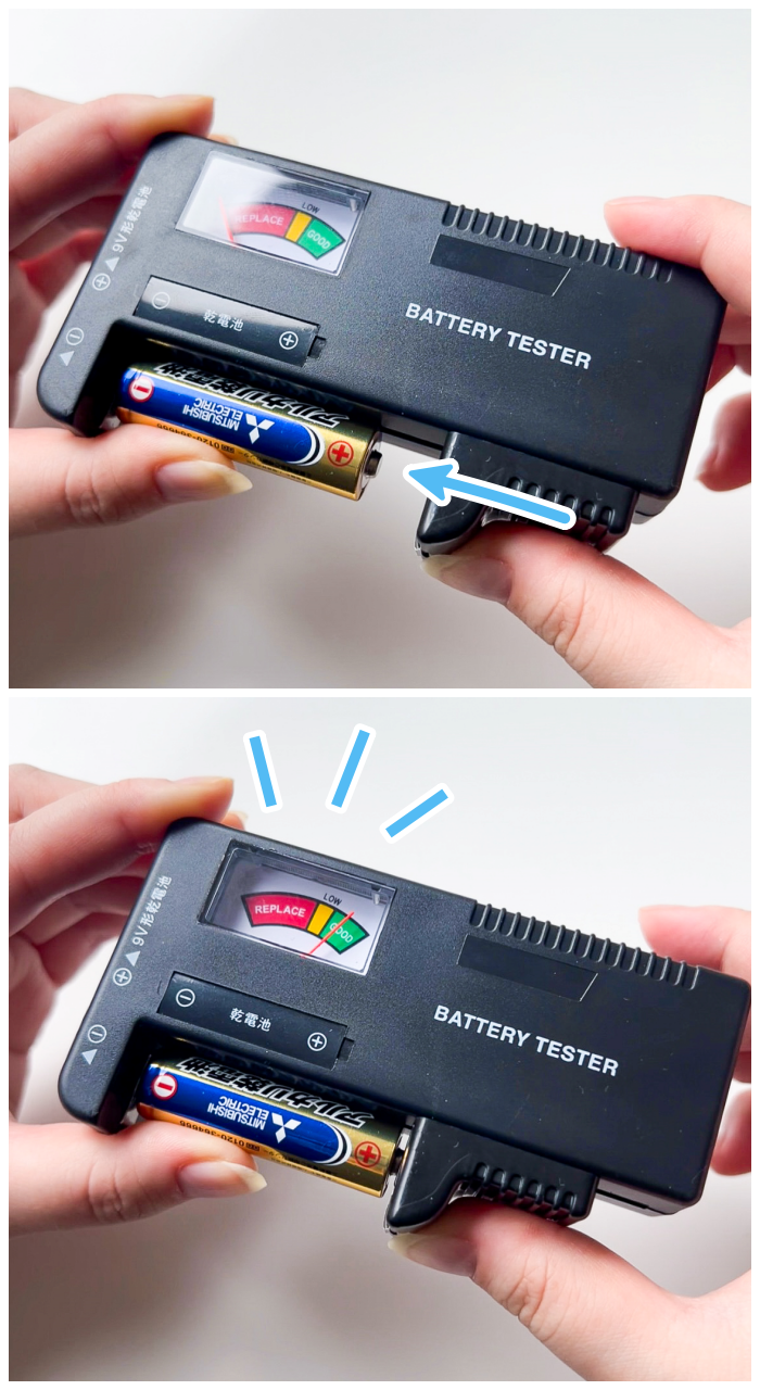 CanDo(キャンドゥ)のおすすめ便利グッズ「バッテリーチェッカー」