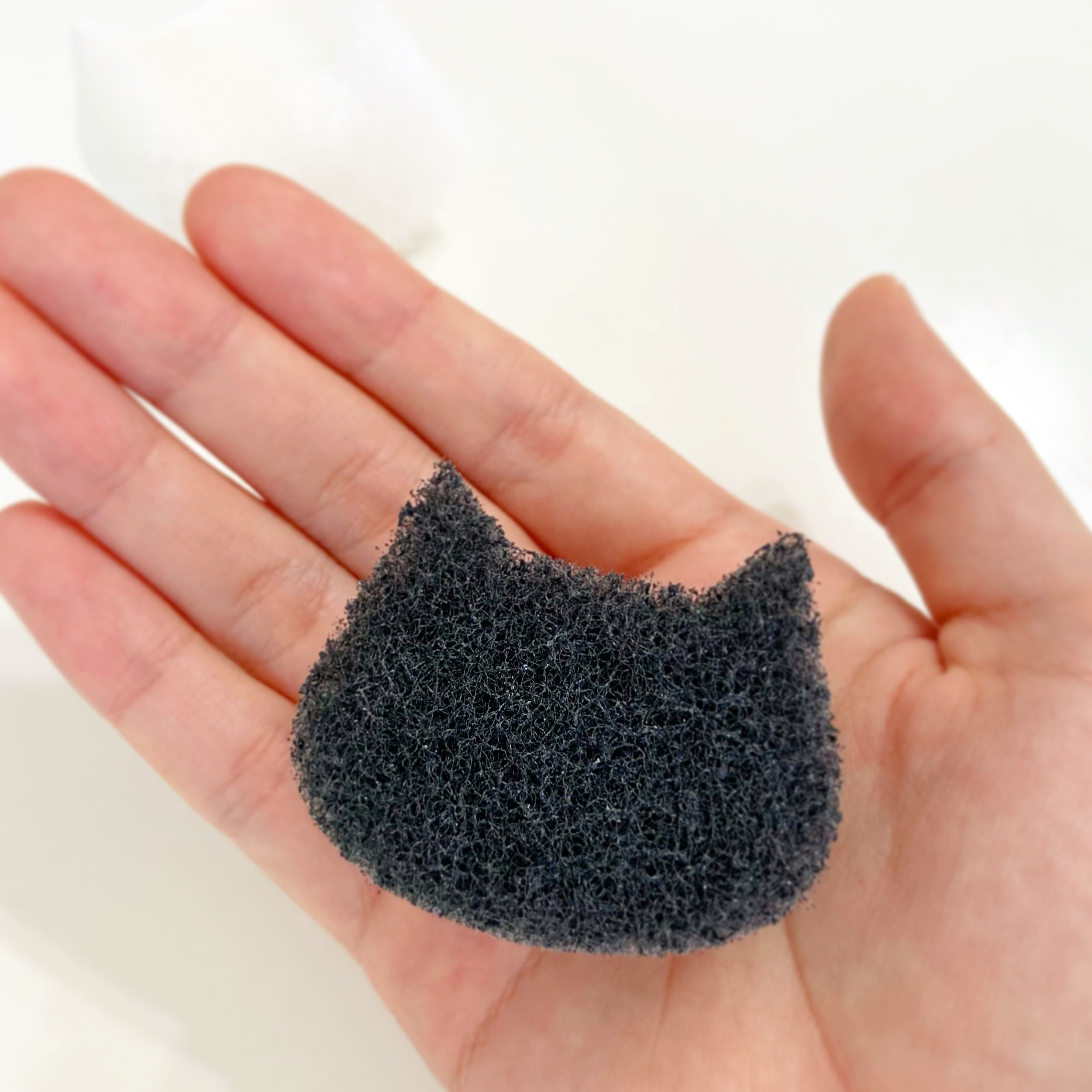 CanDo(キャンドゥ)のお掃除アイテム「ペタッと貼り付くネコピカスポンジ 2P」