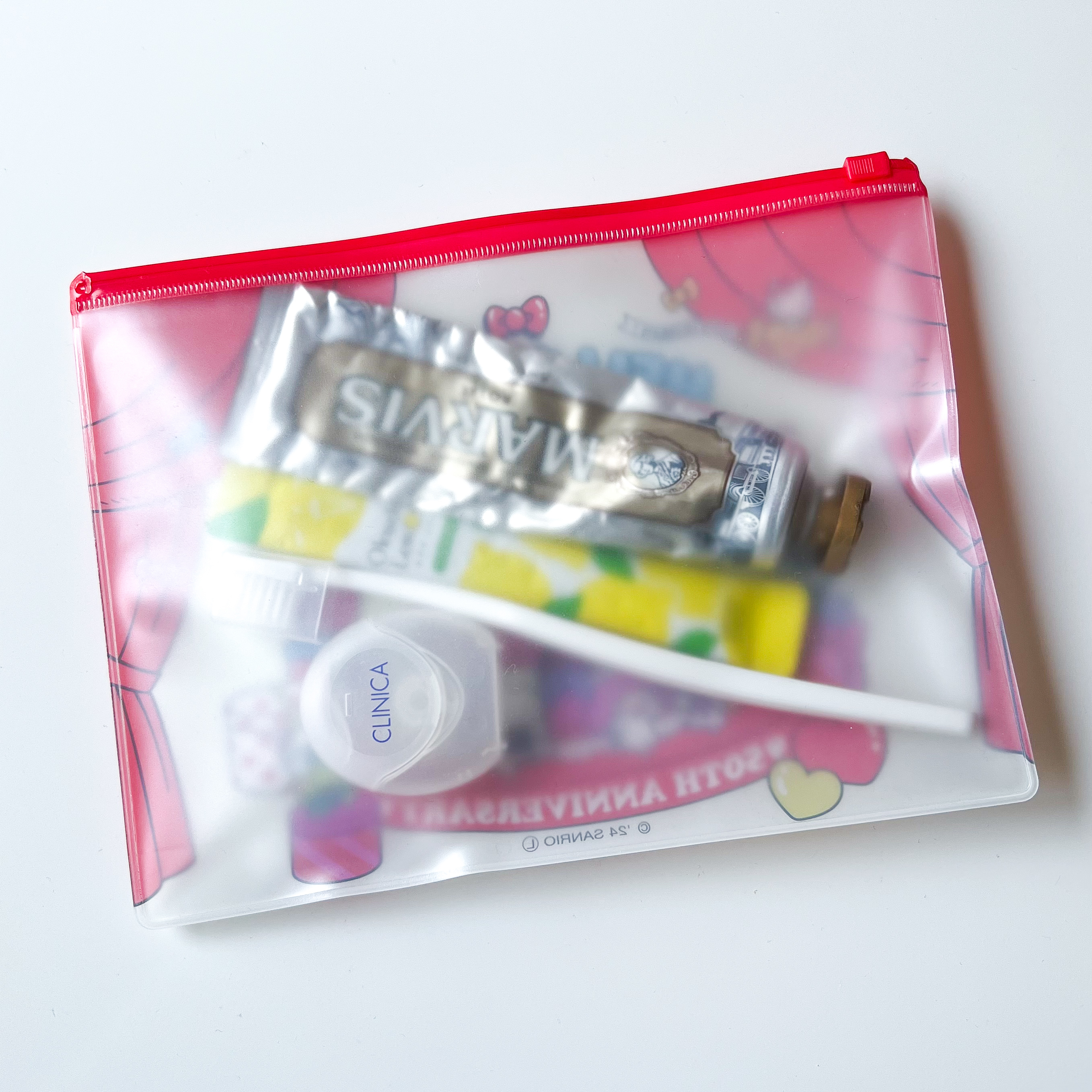 Seria（セリア）のおすすめ便利グッズ「キティ 50周年 ファスナーケース B6」