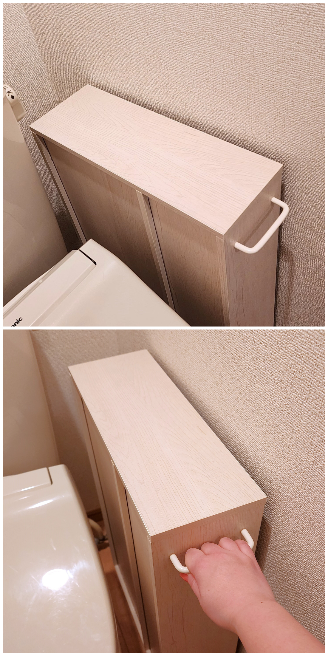 ニトリのおすすめの収納アイテム「トイレ収納(フィーノ2 ホワイトウォッシュ NH01)」