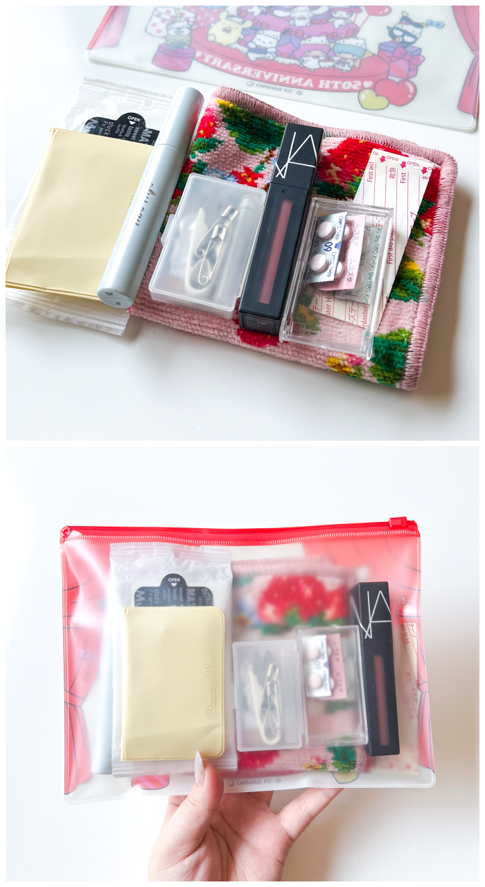 Seria（セリア）のおすすめ便利グッズ「キティ 50周年ファスナーケース B6」