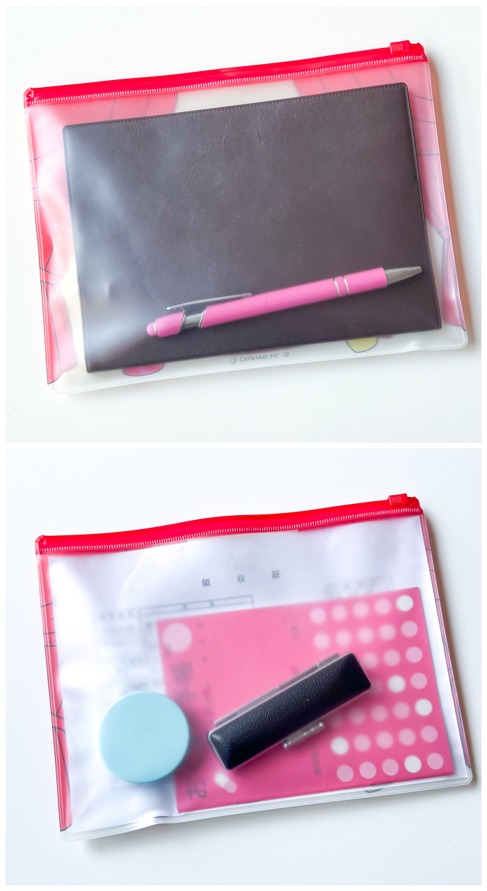 Seria（セリア）のおすすめ便利グッズ「キティ 50周年 ファスナーケース B6」