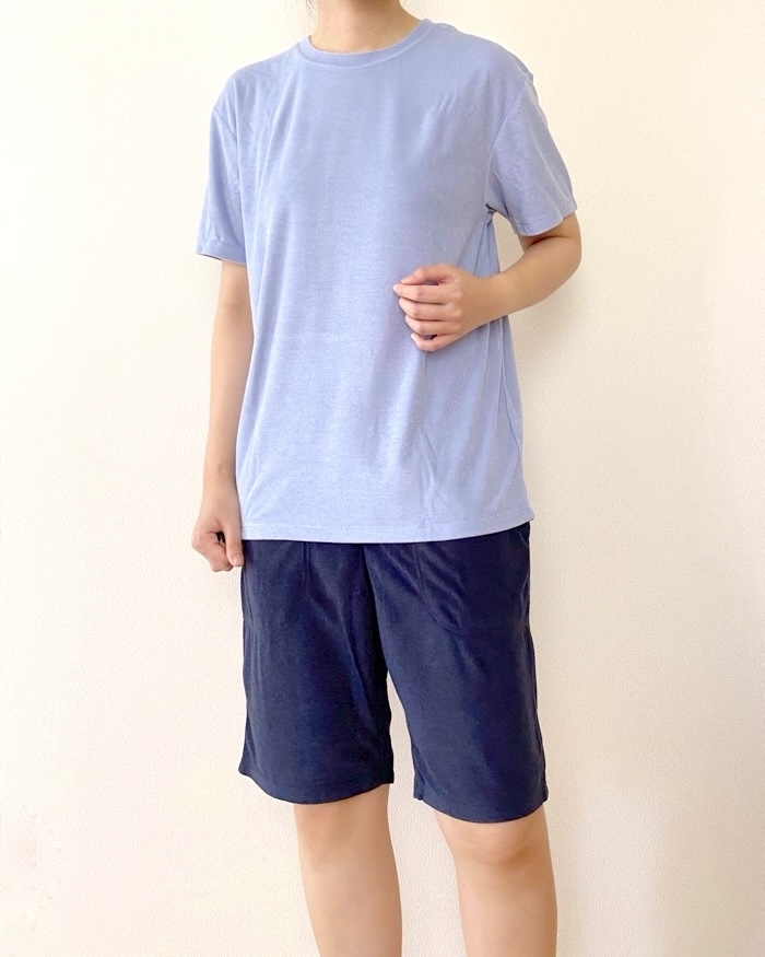 GU(ジーユー)のおすすめファッションアイテム「スタイルドライパイルラウンジセット(半袖&ショートパンツ)」