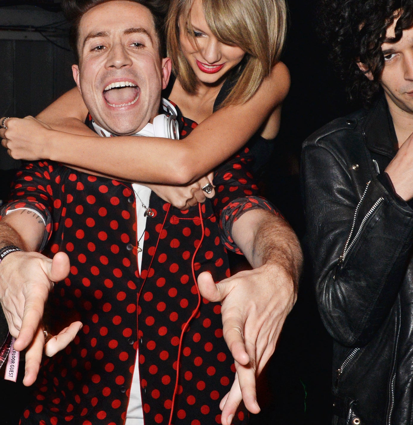 Closeup of Taylor Swift and Matty Healy