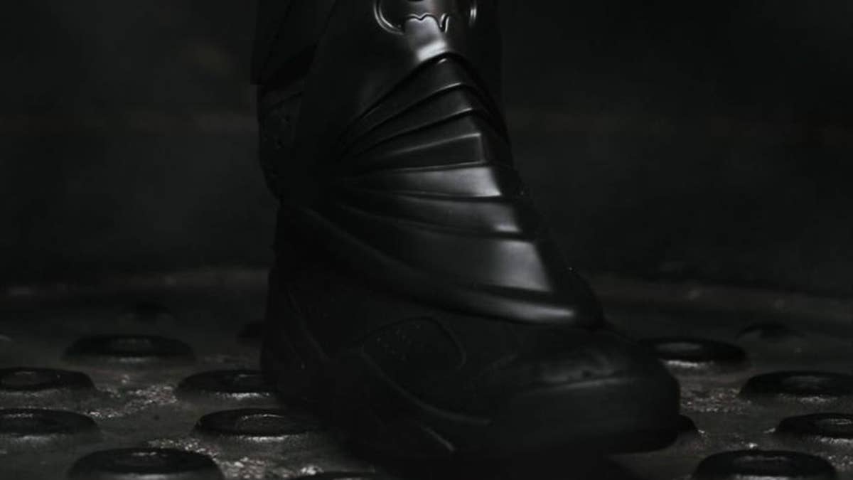 The one-time Batman wore custom Air Jordan 6s and Nike Air Trainer 3s in costume.