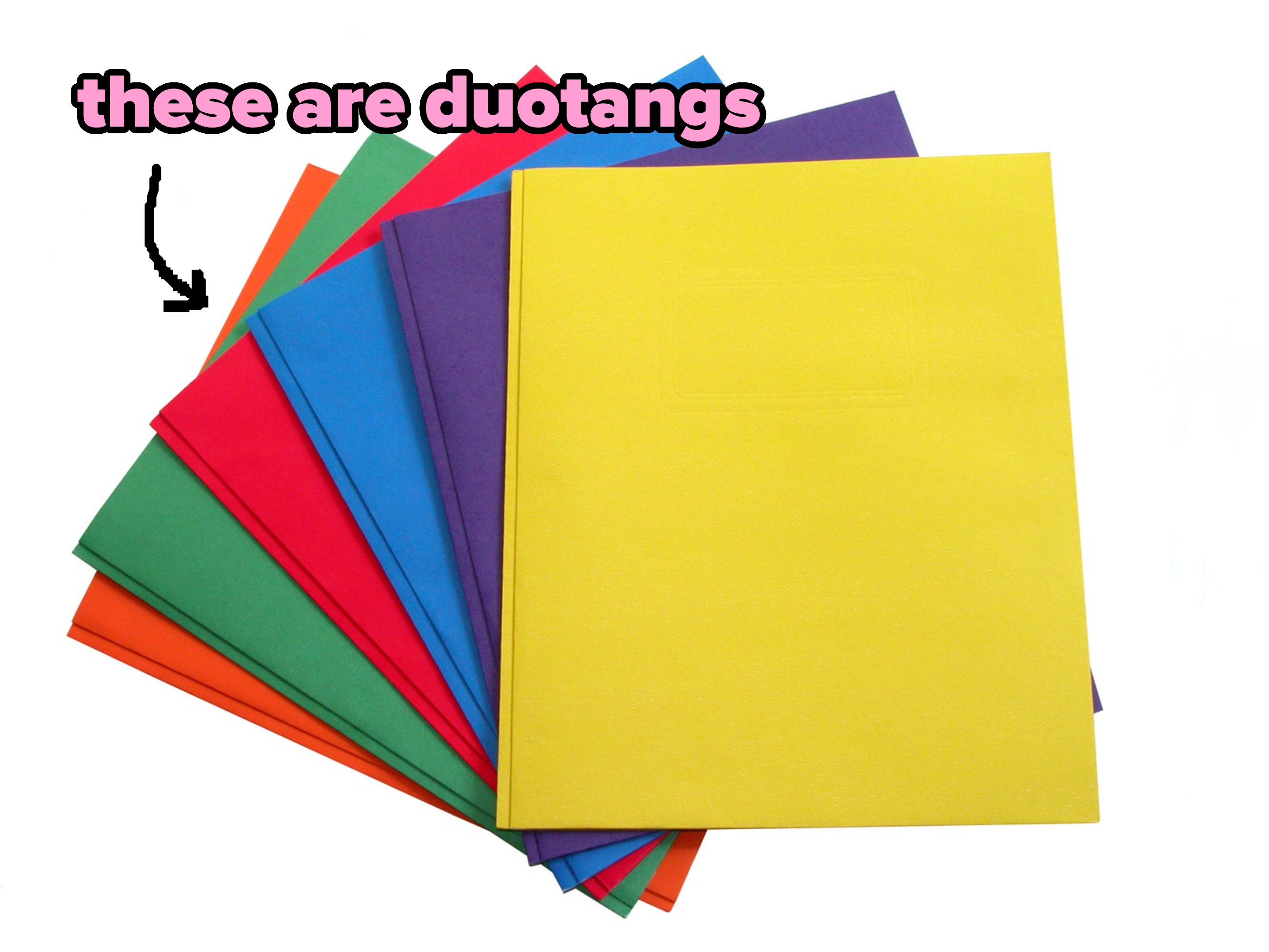 A set of colorful folders, displayed in a fan arrangement, used for organizing documents
