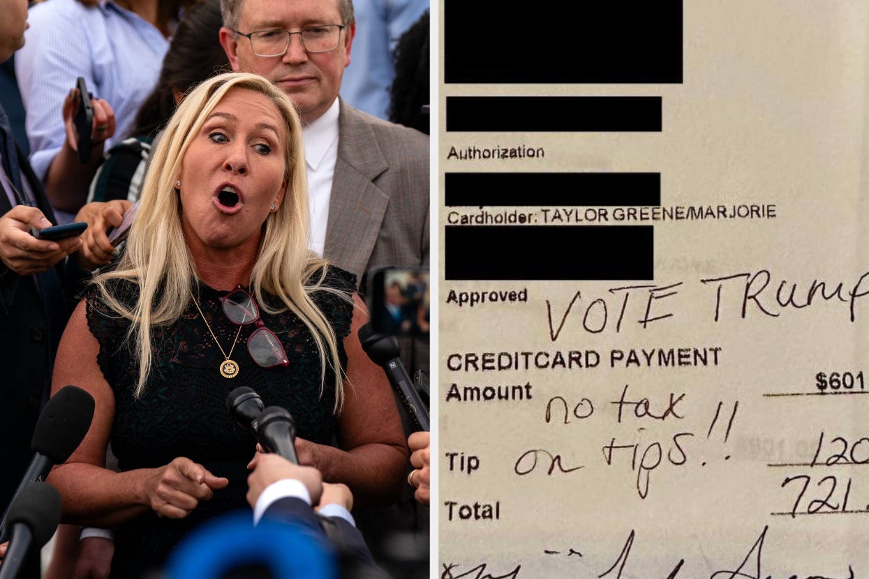 Marjorie Taylor Greene's Receipt And Post About Tipping Is Going Viral