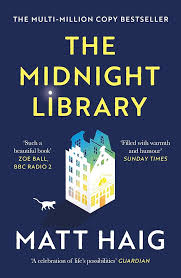 Cover of the book "The Midnight Library" by Matt Haig, featuring endorsements by Zoe Ball and The Sunday Times